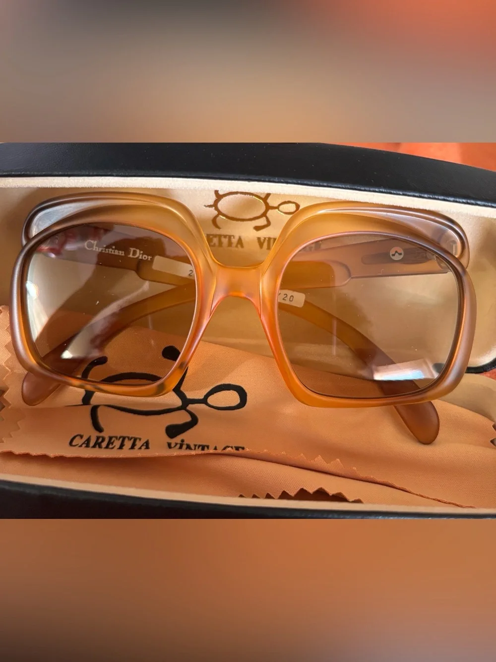 Christian Dior Vintage Matte Amber Sunglasses